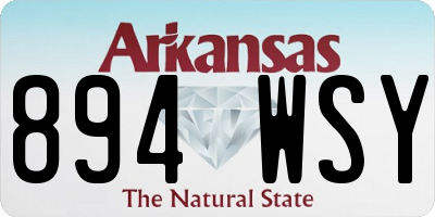 AR license plate 894WSY