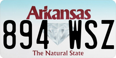 AR license plate 894WSZ