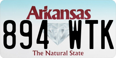 AR license plate 894WTK
