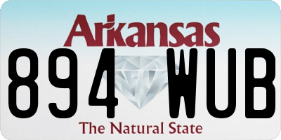 AR license plate 894WUB
