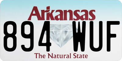 AR license plate 894WUF