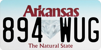 AR license plate 894WUG