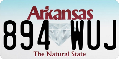 AR license plate 894WUJ