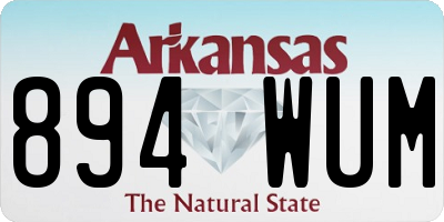 AR license plate 894WUM