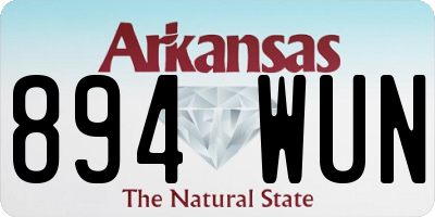 AR license plate 894WUN