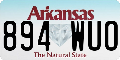 AR license plate 894WUO