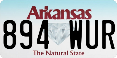 AR license plate 894WUR
