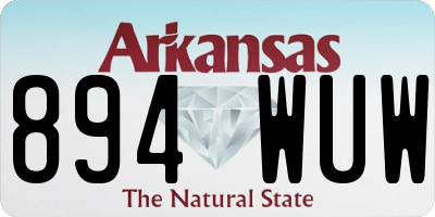 AR license plate 894WUW