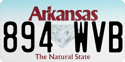 AR license plate 894WVB
