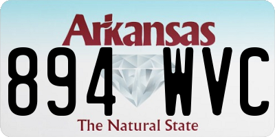 AR license plate 894WVC