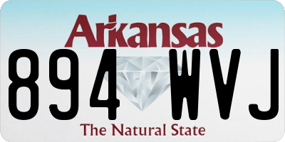 AR license plate 894WVJ