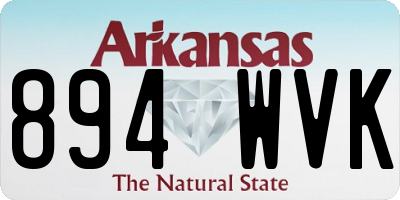 AR license plate 894WVK
