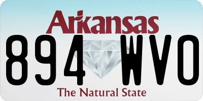 AR license plate 894WVO