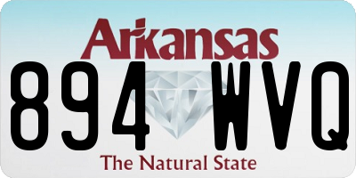 AR license plate 894WVQ
