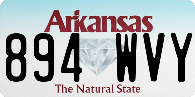 AR license plate 894WVY