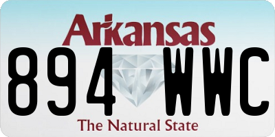 AR license plate 894WWC