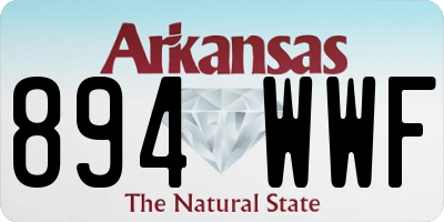 AR license plate 894WWF