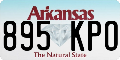 AR license plate 895KPO