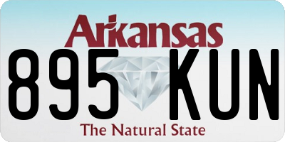 AR license plate 895KUN