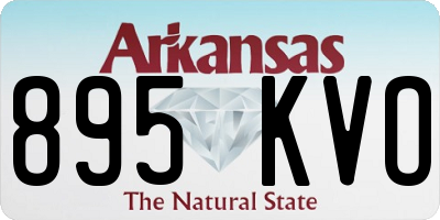 AR license plate 895KVO