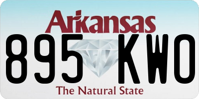 AR license plate 895KWO