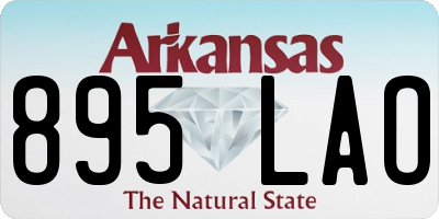AR license plate 895LAO