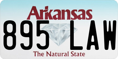 AR license plate 895LAW