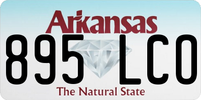 AR license plate 895LCO
