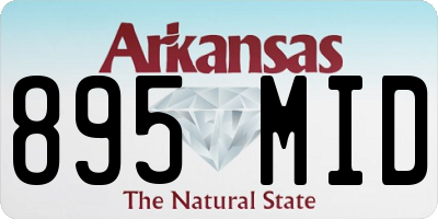 AR license plate 895MID