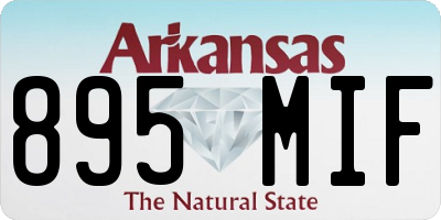 AR license plate 895MIF