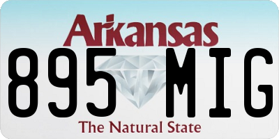 AR license plate 895MIG