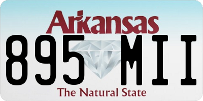 AR license plate 895MII