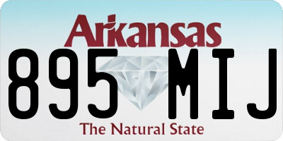 AR license plate 895MIJ