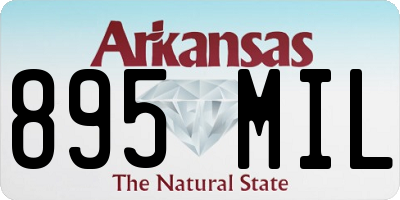 AR license plate 895MIL