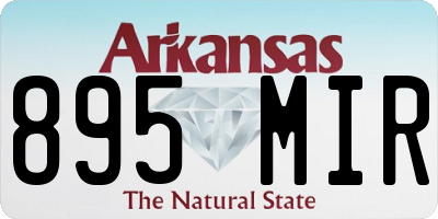 AR license plate 895MIR
