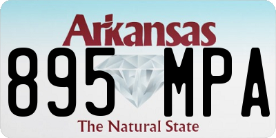 AR license plate 895MPA