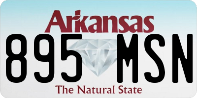 AR license plate 895MSN
