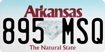 AR license plate 895MSQ