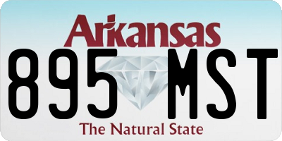 AR license plate 895MST