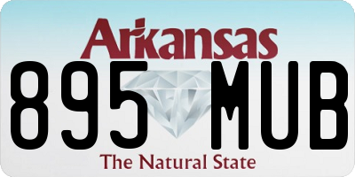 AR license plate 895MUB
