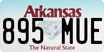 AR license plate 895MUE