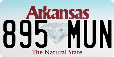 AR license plate 895MUN