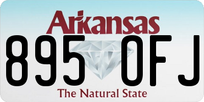 AR license plate 895OFJ