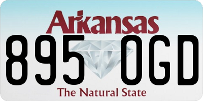 AR license plate 895OGD