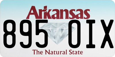AR license plate 895OIX