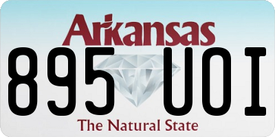 AR license plate 895UOI