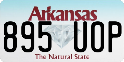 AR license plate 895UOP