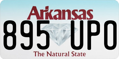 AR license plate 895UPO