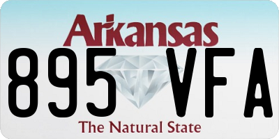 AR license plate 895VFA