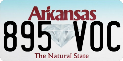 AR license plate 895VOC
